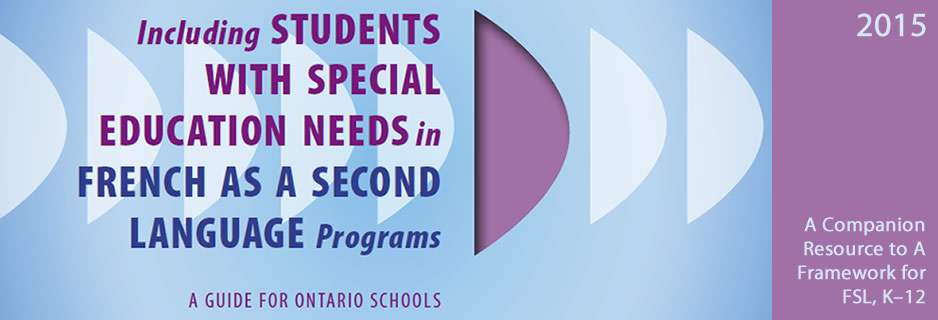 Including students with special education needs in French as a second language programs