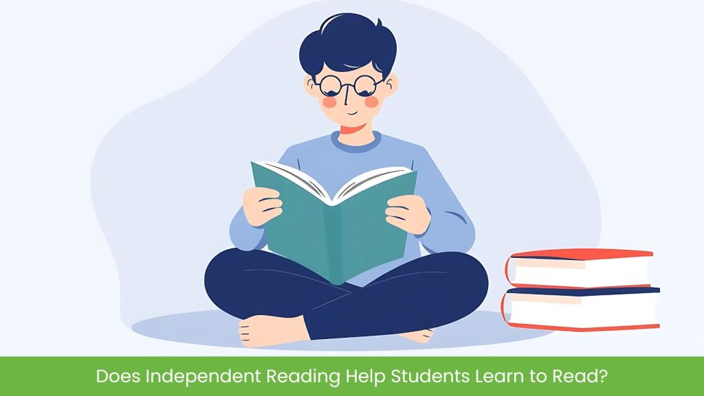 student doing independent reading